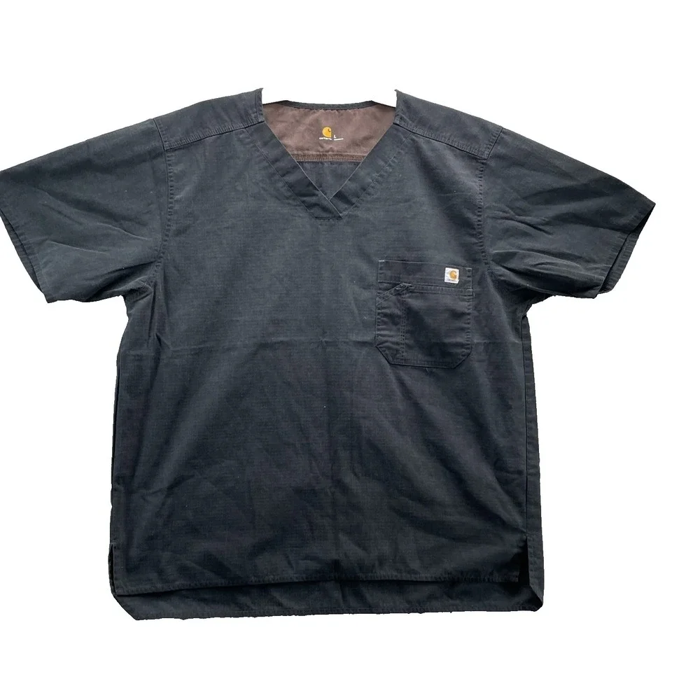 Carhartt Scrub Top‎ Men Large Ripstop Professional Uniform Workwear Medical Tech